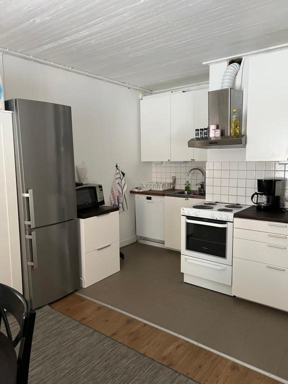 Fully equipped kitchen in rental property near Ludvika, Dalarna close to Hitachi
